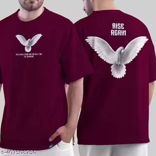 FLYIND VOGUE OUTFIT Men's Graphic Print Regular Purple Tshirts  Fabric : Polycotton